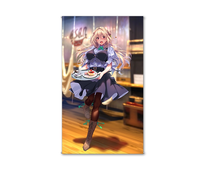 はにかみカフェ　B2タペストリー　ウェイトレスver.　柊　紗乃