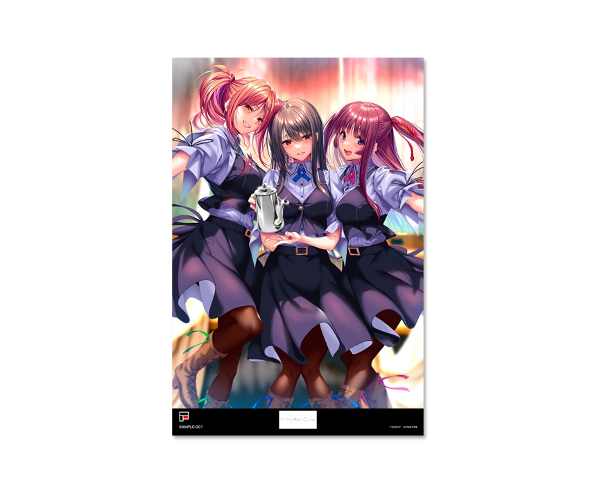 はにかみ彼女、彼女は恋をする　メタライズアート　［コラボカフェ用書き下ろしイラスト］※受注生産
