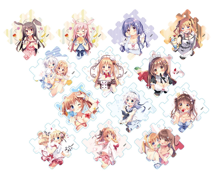 ぱんコラボカフェ　アクリルパズルキーホルダー　1個分（ガチャ1回分）