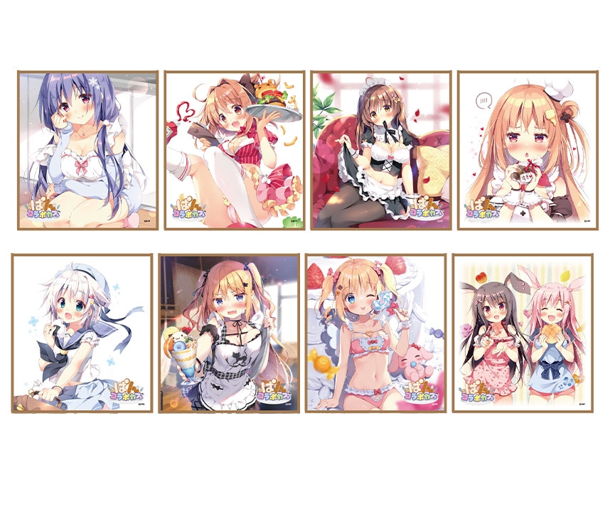 ぱんコラボカフェ　ミニ色紙　10枚分（ガチャ10回分）