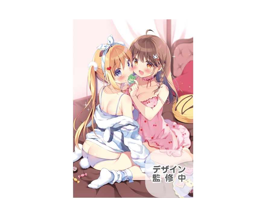 ぱんコラボカフェ 特大タペストリー ［ここあ＆晴夏］ ※受注生産