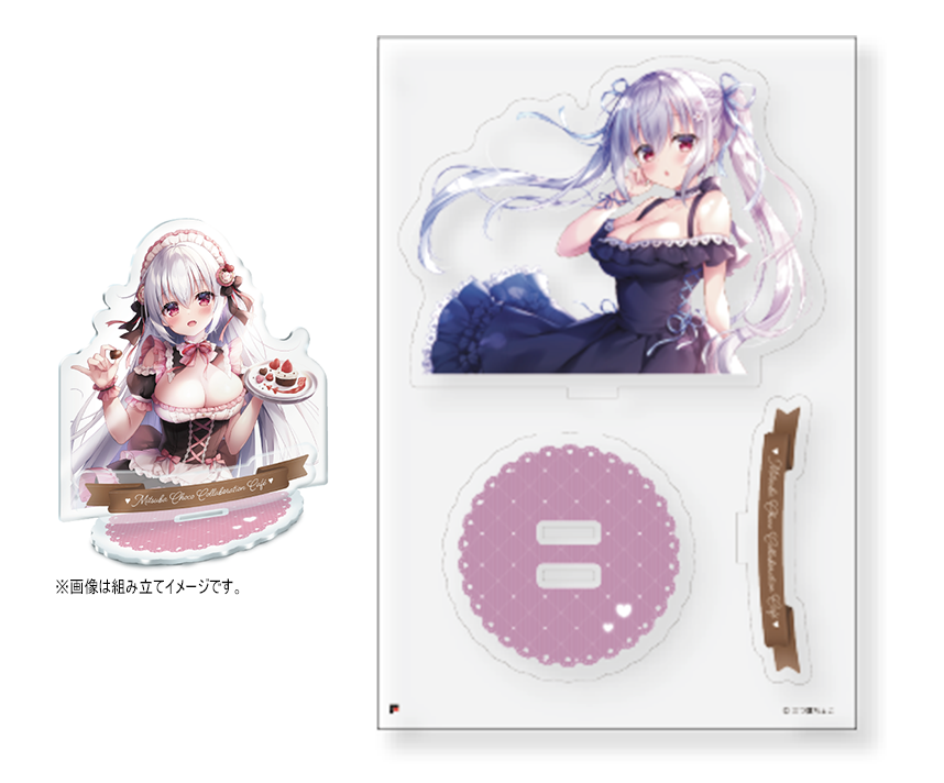 三つ葉ちょこ コラボカフェ限定アクリルスタンド　「吸血鬼ちゃん・藤の花」
