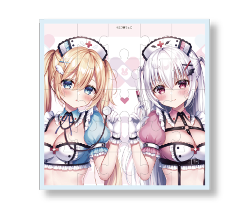 三つ葉ちょこ　コラボカフェ限定ジグソーパズル　「吸血鬼ちゃん＋天使ちゃん」