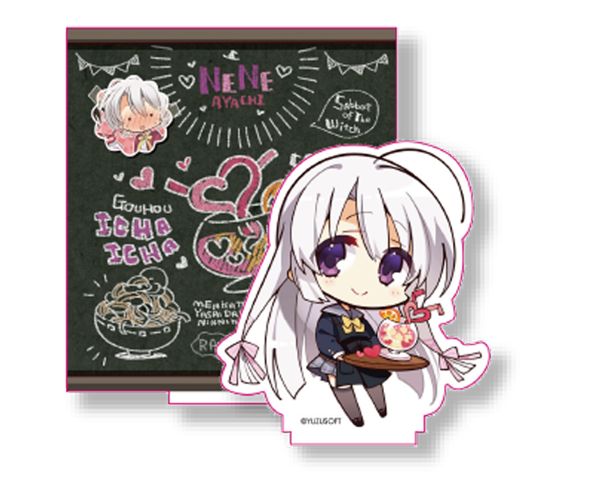 ゆず×こもカフェ限定　描き下ろしアクリルジオラマスタンド　綾地寧々