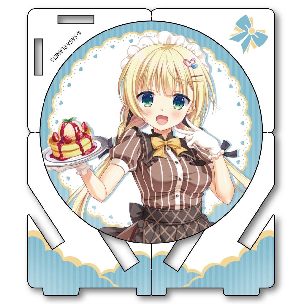 サガプラネッツコラボカフェwithアンミツ＆金恋　コラボカフェ限定　描き下ろし組み立て式アクリルコースター　シルヴィ