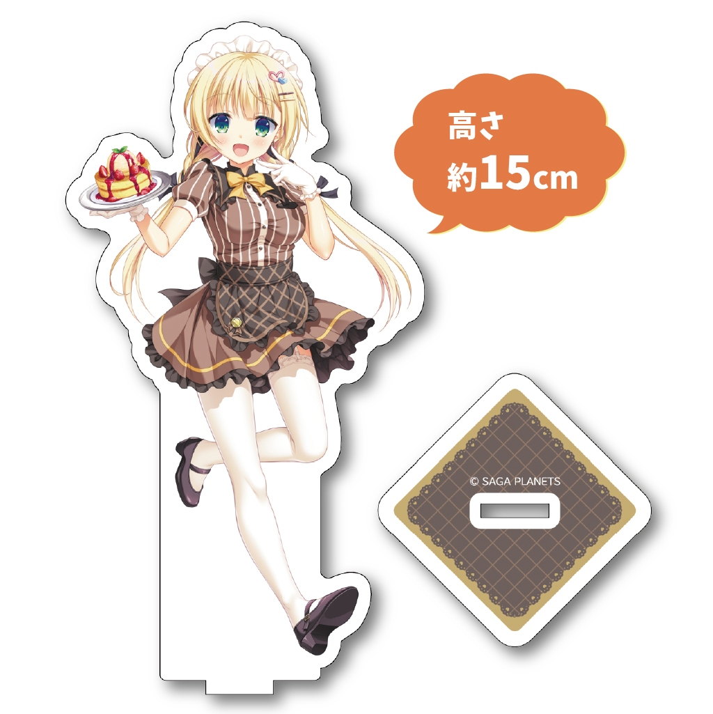 サガプラネッツコラボカフェwithアンミツ＆金恋　コラボカフェ限定描き下ろし　アクリルスタンド　シルヴィ