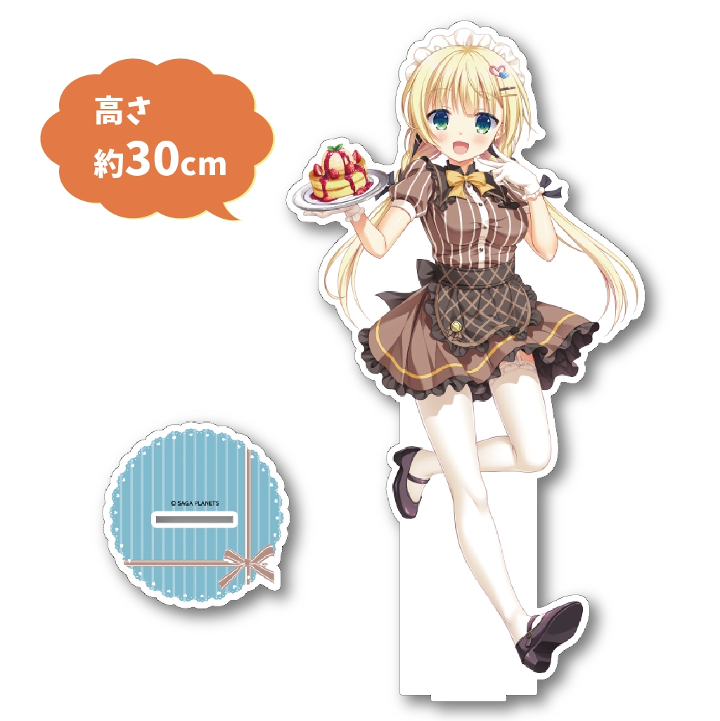 サガプラネッツコラボカフェwithアンミツ＆金恋　コラボカフェ限定描き下ろし　BIGアクリルスタンド　シルヴィ