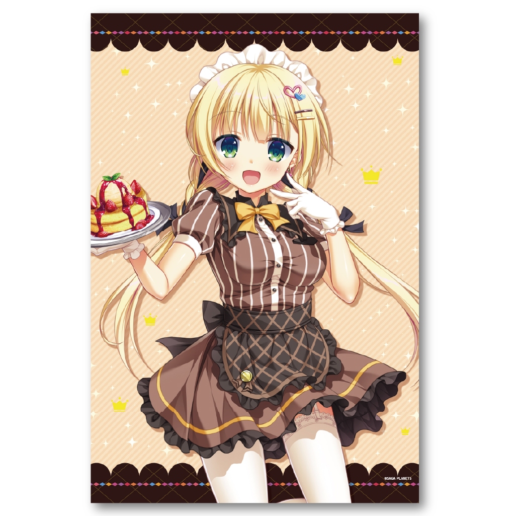 サガプラネッツコラボカフェwithアンミツ＆金恋　コラボカフェ限定描き下ろし　B2タペストリー　シルヴィ