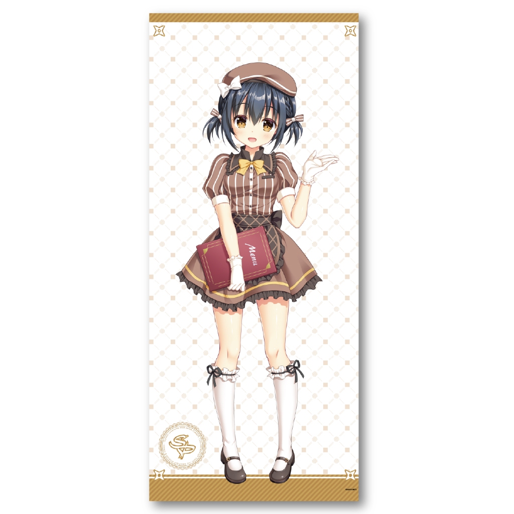 サガプラネッツコラボカフェwithアンミツ＆金恋　コラボカフェ限定描き下ろし　等身大タペストリー　弥栄