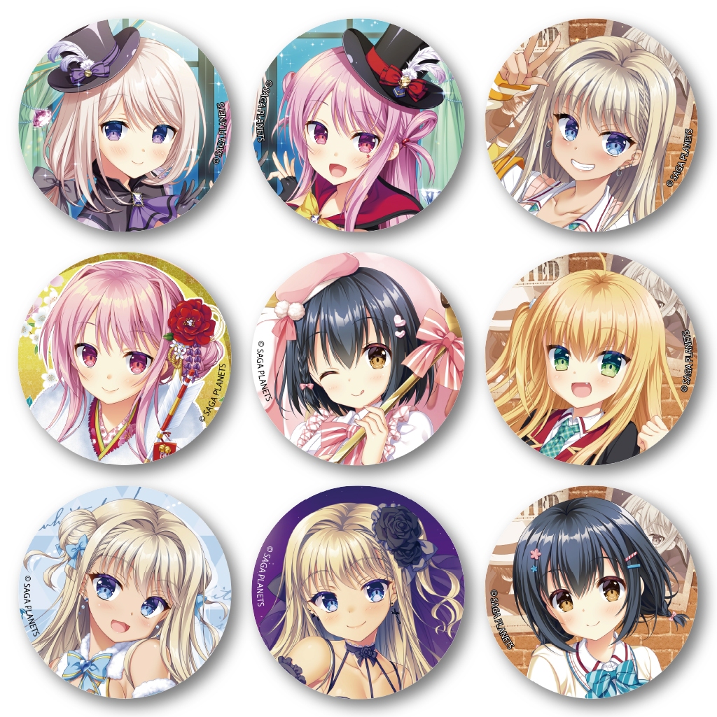 サガプラネッツコラボカフェwithアンミツ＆金恋　コラボカフェ限定AMBITIOUS MISSION　缶バッチ第二弾