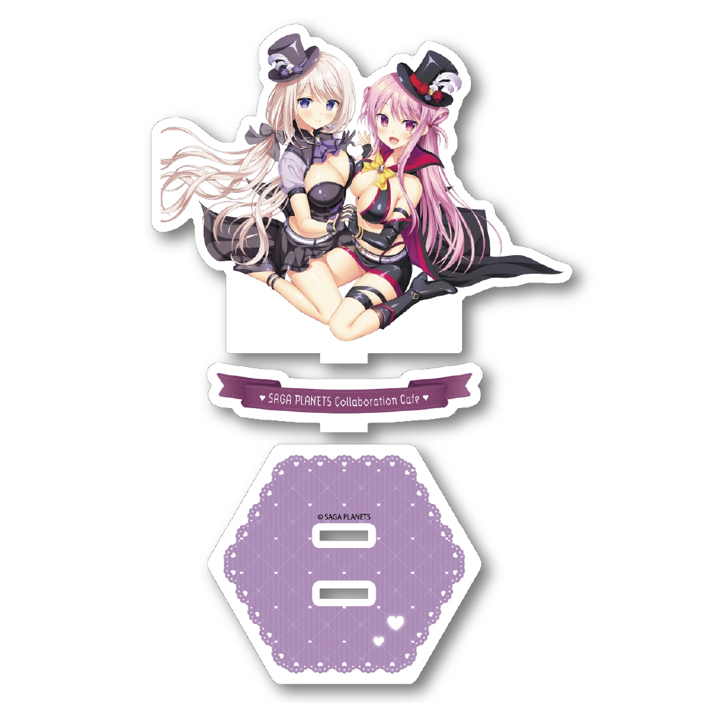 サガプラネッツコラボカフェwithアンミツ＆金恋　コラボカフェ限定AMBITIOUS MISSION　アクリルスタンド　かぐや＆あてなA