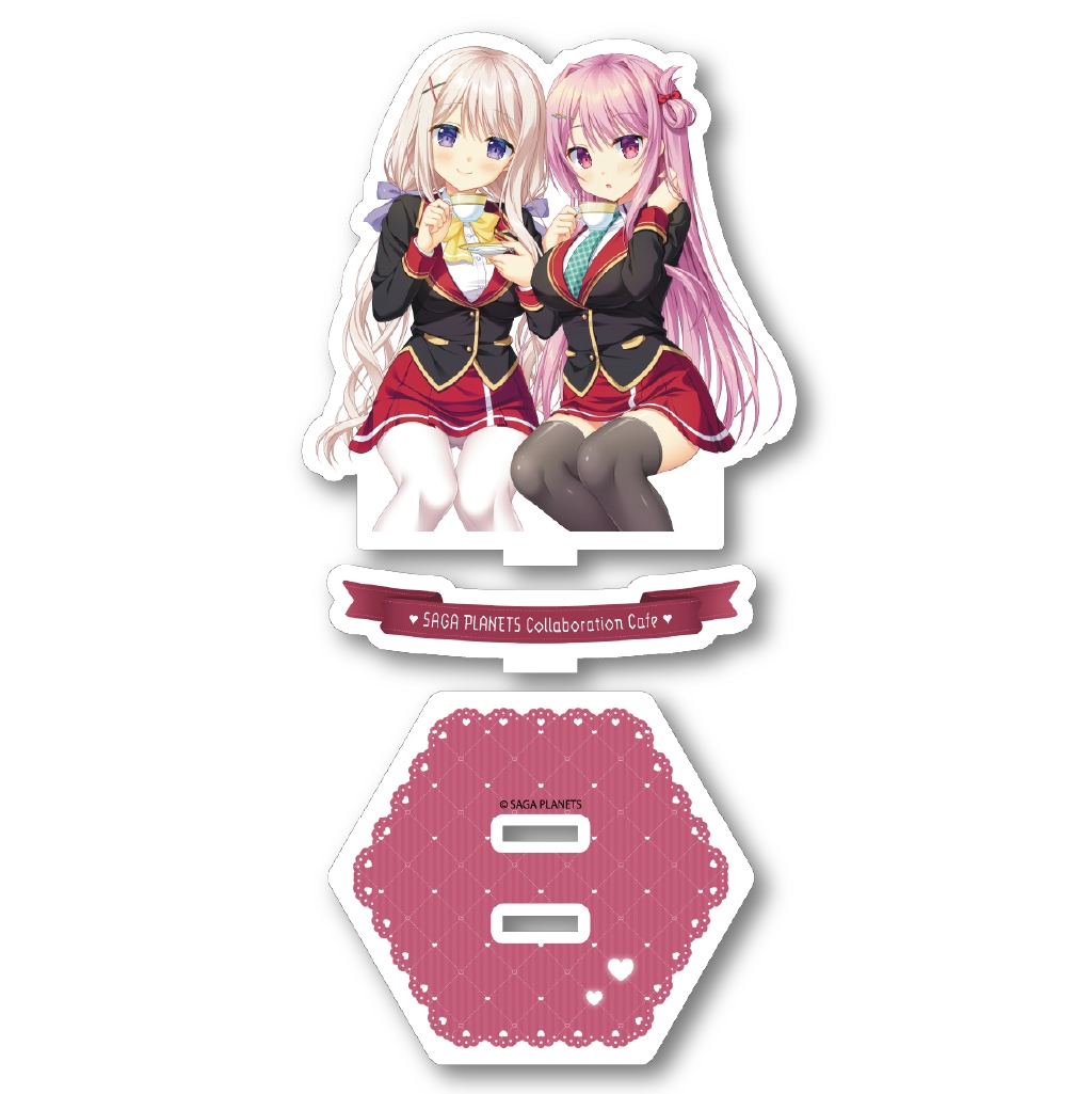 サガプラネッツコラボカフェwithアンミツ＆金恋　コラボカフェ限定AMBITIOUS MISSION　アクリルスタンド　かぐや＆あてなB