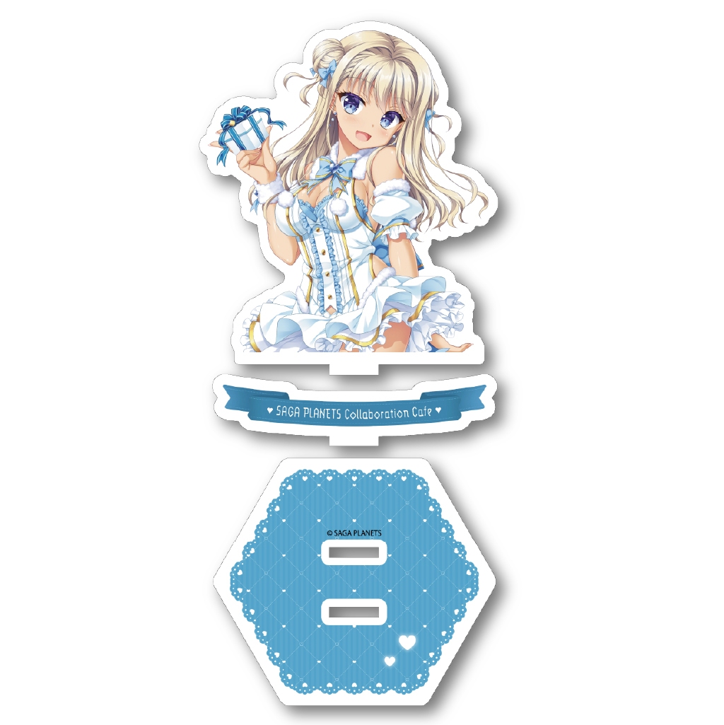 サガプラネッツコラボカフェwithアンミツ＆金恋　コラボカフェ限定AMBITIOUS MISSION　アクリルスタンド　ホワイトデー虹夢
