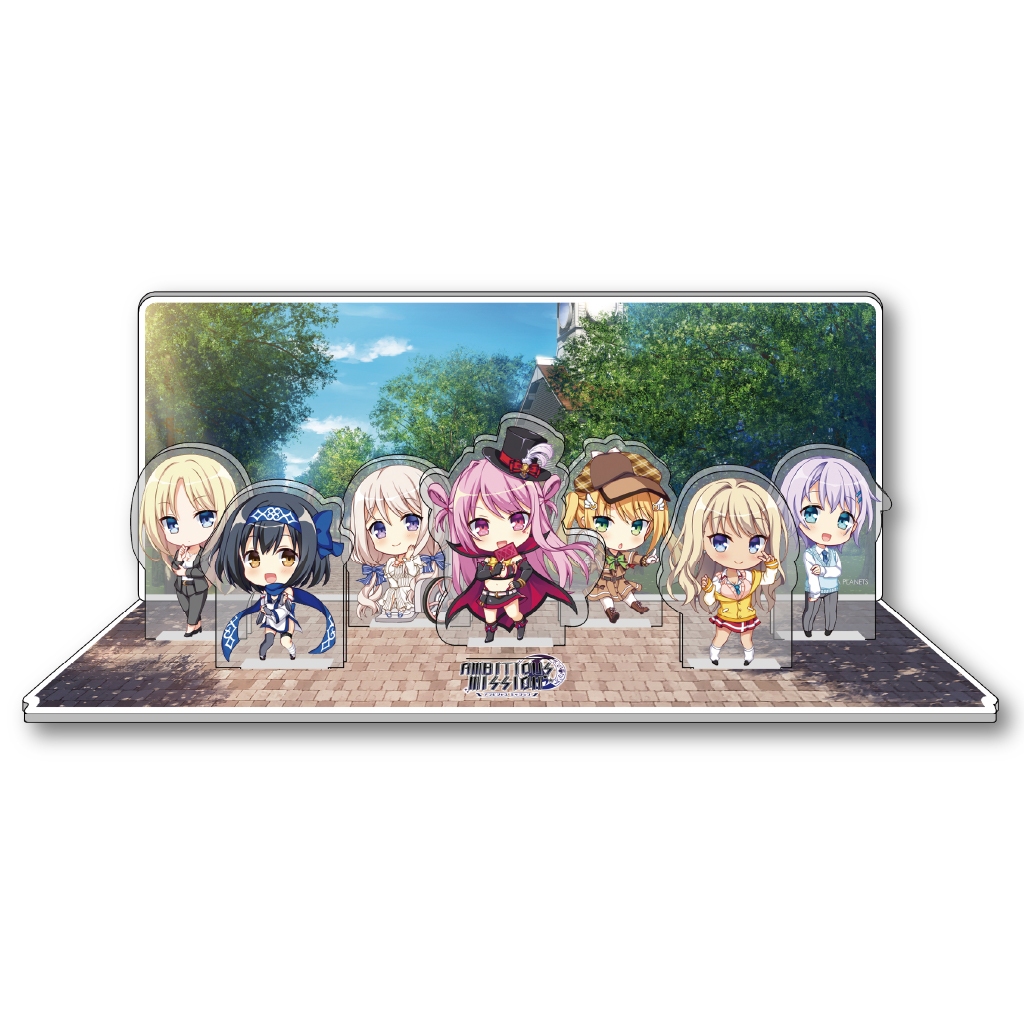 サガプラネッツコラボカフェwithアンミツ＆金恋　コラボカフェ限定AMBITIOUS MISSION　SDジオラマアクリルスタンド
