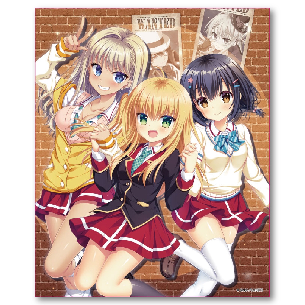 サガプラネッツコラボカフェwithアンミツ＆金恋　コラボカフェ限定AMBITIOUS MISSION　キャンバスアート　弥栄＆虹夢＆シャル