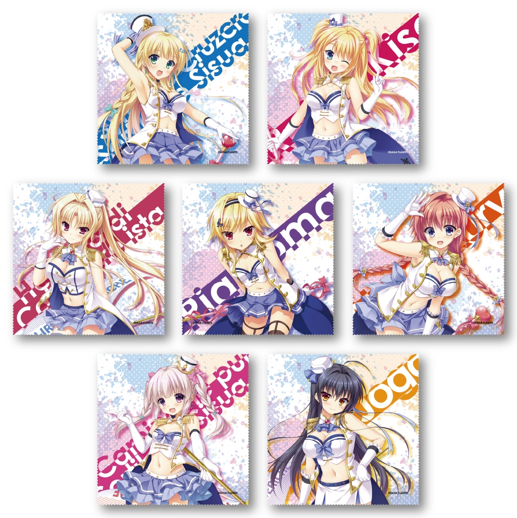 サガプラネッツコラボカフェwithアンミツ＆金恋　コラボカフェ限定金色ラブリッチェGOLDENTIME　クリーナークロス