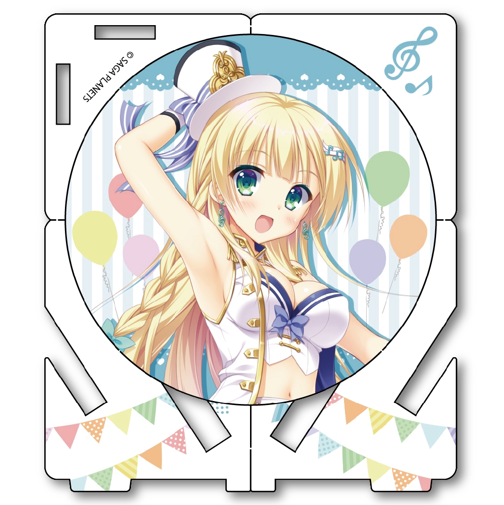 サガプラネッツコラボカフェwithアンミツ＆金恋　コラボカフェ限定金色ラブリッチェGOLDENTIME　アクリルコースター　シルヴィ