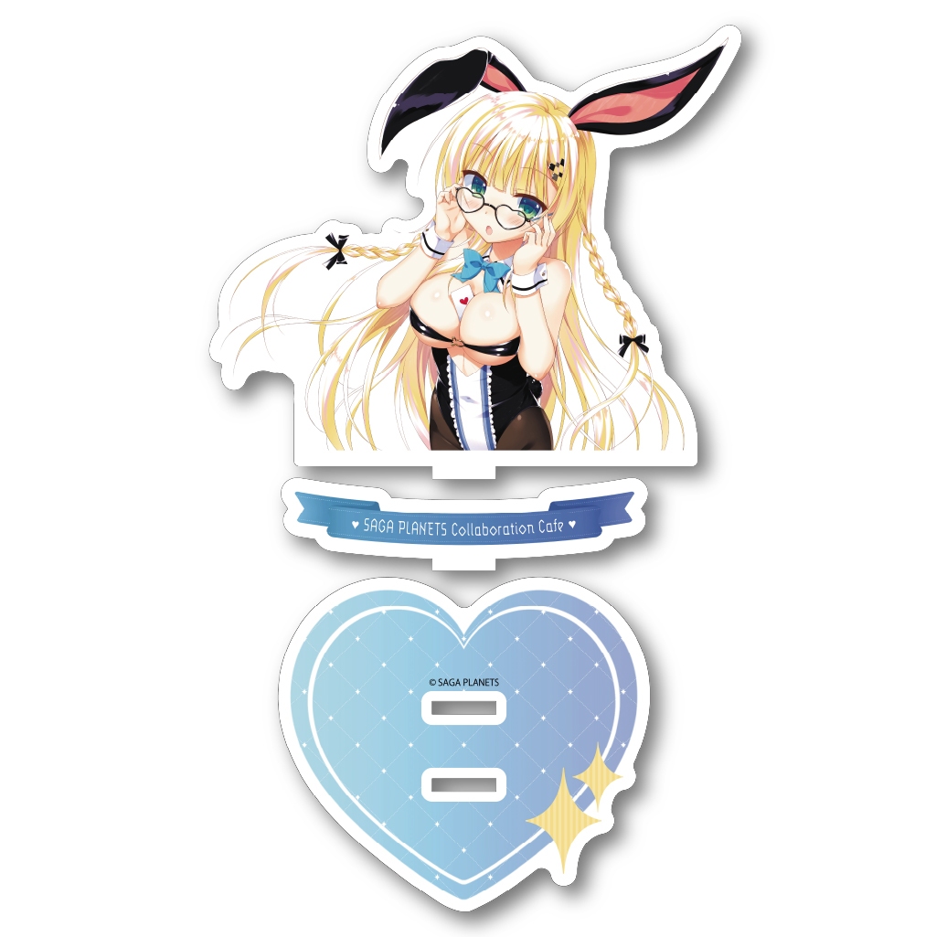 サガプラネッツコラボカフェwithアンミツ＆金恋　コラボカフェ限定金色ラブリッチェGOLDENTIME　アクリルスタンド　シルヴィバニー