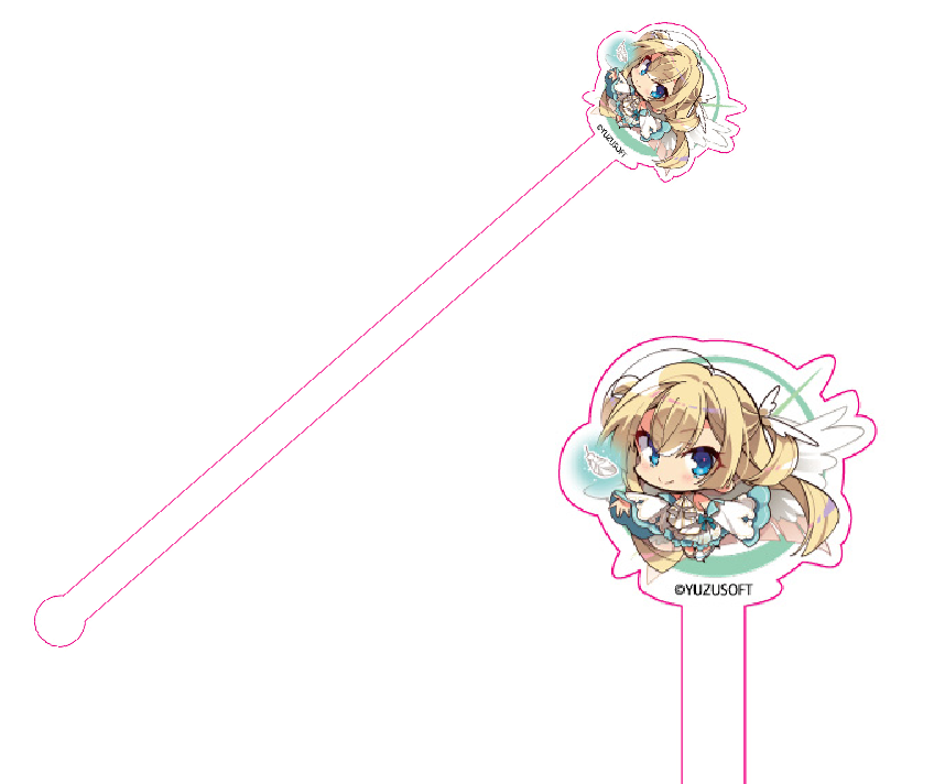 天使☆騒々コラボカフェ限定　アクリルマドラー：乃愛