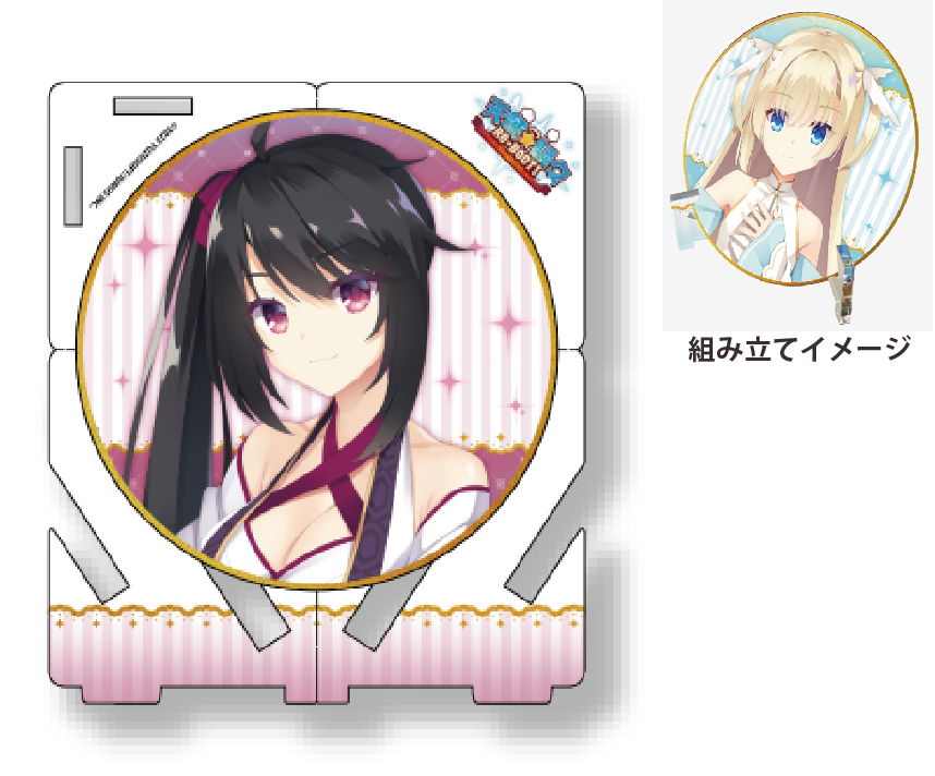天使☆騒々コラボカフェ限定　組み立て式アクリルコースター：かぐ耶