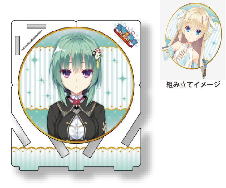 天使☆騒々コラボカフェ限定　組み立て式アクリルコースター：オリエ