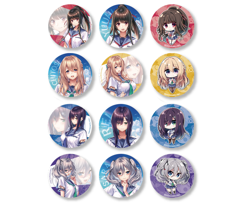 アマカノ２＋コラボカフェ限定　缶バッチ