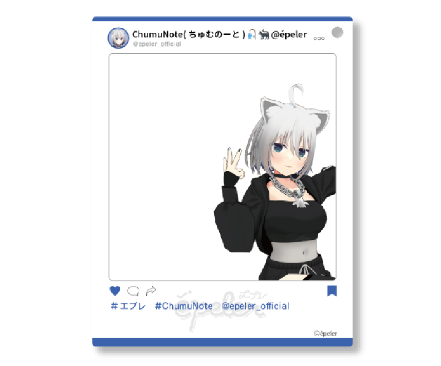 エプレ　コラボカフェ限定　SNS風アクリルキーホルダー：ChumuNote