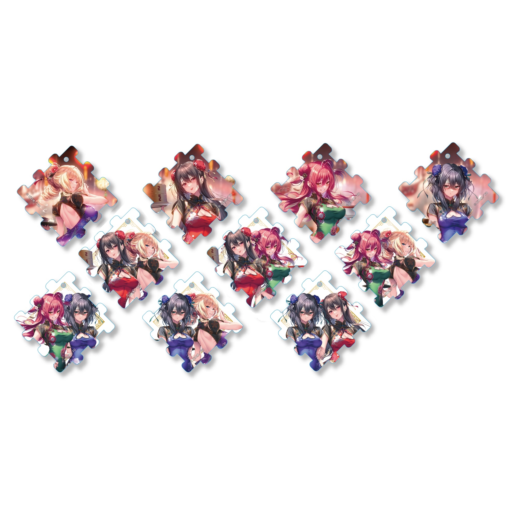 はにかみチャイナカフェ限定　アクリルパズルキーホルダー